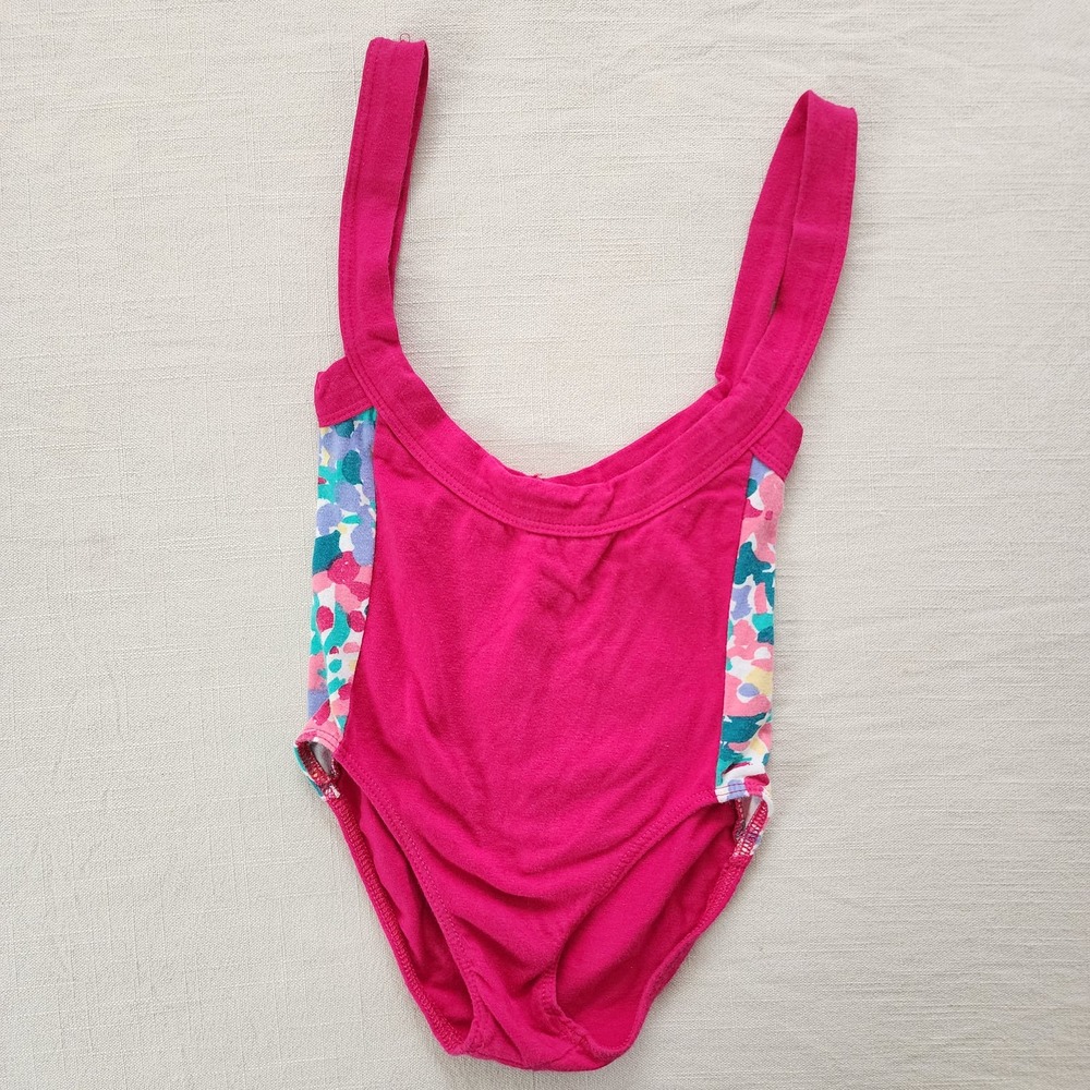 Vintage Pink & Floral Leotard 3t/4t